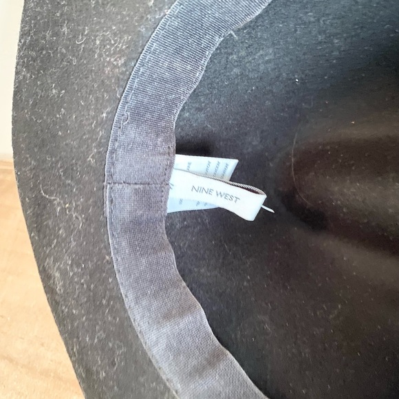 Nine West Black Felted Wool Panama Hat - Picture 7 of 7